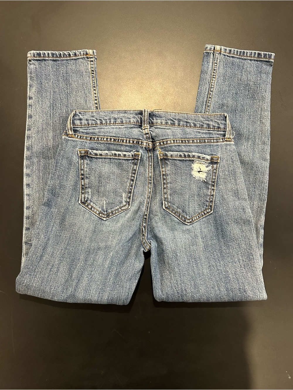 Old Navy Women's Distressed Skinny Jeans - Blue - Picture 2 of 4